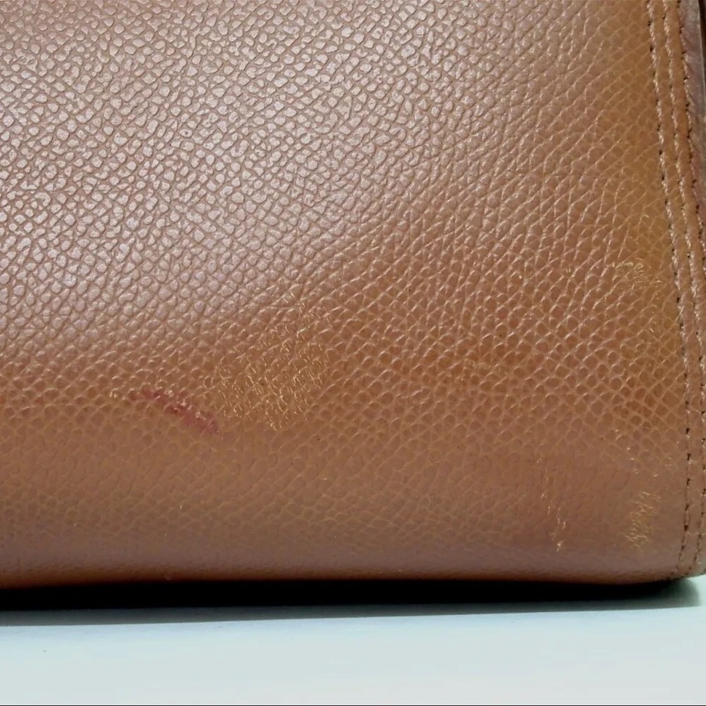 AUTH Authentic Valentino Garavani Brown Leather Tassel Handbag Tote - Picture 6 of 12